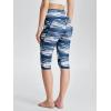 imageODODOS Womens High Waisted Yoga Capris with Pockets Tummy Control Non See Through Workout Athletic Running Capri LeggingsBlue Waves