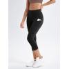 imageODODOS Womens High Waisted Yoga Capris with Pockets Tummy Control Non See Through Workout Athletic Running Capri LeggingsEmboss Wave Black