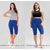 imageODODOS Womens High Waisted Yoga Capris with Pockets Tummy Control Non See Through Workout Athletic Running Capri LeggingsRoyal Blue