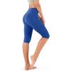 imageODODOS Womens High Waisted Yoga Capris with Pockets Tummy Control Non See Through Workout Athletic Running Capri LeggingsRoyal Blue