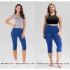imageODODOS Womens High Waisted Yoga Capris with Pockets Tummy Control Non See Through Workout Athletic Running Capri LeggingsRoyal Blue