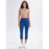 imageODODOS Womens High Waisted Yoga Capris with Pockets Tummy Control Non See Through Workout Athletic Running Capri LeggingsRoyal Blue