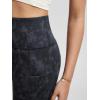 imageODODOS Womens High Waisted Yoga Capris with Pockets Tummy Control Non See Through Workout Athletic Running Capri LeggingsTie Dye Smoke Ink