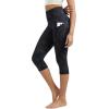 imageODODOS Womens High Waisted Yoga Capris with Pockets Tummy Control Non See Through Workout Athletic Running Capri LeggingsTie Dye Smoke Ink
