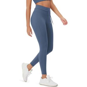 imageODODOS Womens Drawstring Tie Daily Leggings 25quot  28quot High Waist Workout Yoga PantsInk Blue