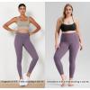imageODODOS Womens High Waist Workout Leggings 2Pack Tummy Control Yoga Pants  25quot  28quot Inseam ODLEX FabricSquat ProofBlackash Violet