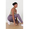 imageODODOS Womens High Waist Workout Leggings 2Pack Tummy Control Yoga Pants  25quot  28quot Inseam ODLEX FabricSquat ProofBlackash Violet