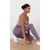imageODODOS Womens High Waist Workout Leggings 2Pack Tummy Control Yoga Pants  25quot  28quot Inseam ODLEX FabricSquat ProofBlackash Violet