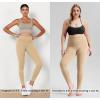 imageODODOS Womens High Waist Workout Leggings 2Pack Tummy Control Yoga Pants  25quot  28quot Inseam ODLEX FabricSquat ProofBlackbeige