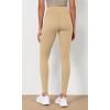 imageODODOS Womens High Waist Workout Leggings 2Pack Tummy Control Yoga Pants  25quot  28quot Inseam ODLEX FabricSquat ProofBlackbeige