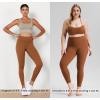 imageODODOS Womens High Waist Workout Leggings 2Pack Tummy Control Yoga Pants  25quot  28quot Inseam ODLEX FabricSquat ProofBlackcaramel