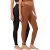 imageODODOS Womens High Waist Workout Leggings 2Pack Tummy Control Yoga Pants  25quot  28quot Inseam ODLEX FabricSquat ProofBlackcaramel