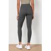 imageODODOS Womens High Waist Workout Leggings 2Pack Tummy Control Yoga Pants  25quot  28quot Inseam ODLEX FabricSquat ProofBlackcharcoal