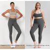 imageODODOS Womens High Waist Workout Leggings 2Pack Tummy Control Yoga Pants  25quot  28quot Inseam ODLEX FabricSquat ProofBlackcharcoal