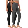 imageODODOS Womens High Waist Workout Leggings 2Pack Tummy Control Yoga Pants  25quot  28quot Inseam ODLEX FabricSquat ProofBlackcharcoal