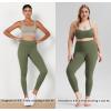 imageODODOS Womens High Waist Workout Leggings 2Pack Tummy Control Yoga Pants  25quot  28quot Inseam ODLEX FabricSquat ProofBlackdark Olive