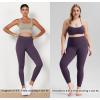 imageODODOS Womens High Waist Workout Leggings 2Pack Tummy Control Yoga Pants  25quot  28quot Inseam ODLEX FabricSquat ProofBlackdark Purple
