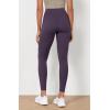 imageODODOS Womens High Waist Workout Leggings 2Pack Tummy Control Yoga Pants  25quot  28quot Inseam ODLEX FabricSquat ProofBlackdark Purple