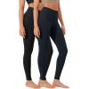 imageODODOS Womens High Waist Workout Leggings 2Pack Tummy Control Yoga Pants  25quot  28quot Inseam ODLEX FabricSquat ProofBlackdeep Navy
