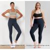 imageODODOS Womens High Waist Workout Leggings 2Pack Tummy Control Yoga Pants  25quot  28quot Inseam ODLEX FabricSquat ProofBlackdeep Navy