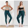 imageODODOS Womens High Waist Workout Leggings 2Pack Tummy Control Yoga Pants  25quot  28quot Inseam ODLEX FabricSquat ProofBlackforest Teal