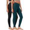 imageODODOS Womens High Waist Workout Leggings 2Pack Tummy Control Yoga Pants  25quot  28quot Inseam ODLEX FabricSquat ProofBlackforest Teal