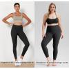 imageODODOS Womens High Waist Workout Leggings 2Pack Tummy Control Yoga Pants  25quot  28quot Inseam ODLEX FabricSquat ProofBlackonyx Black Grey
