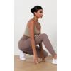 imageODODOS Womens High Waist Workout Leggings 2Pack Tummy Control Yoga Pants  25quot  28quot Inseam ODLEX FabricSquat ProofBlackpurple Taupe