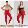 imageODODOS Womens High Waist Workout Leggings 2Pack Tummy Control Yoga Pants  25quot  28quot Inseam ODLEX FabricSquat ProofBlackred