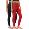 imageODODOS Womens High Waist Workout Leggings 2Pack Tummy Control Yoga Pants  25quot  28quot Inseam ODLEX FabricSquat ProofBlackred