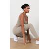 imageODODOS Womens High Waist Workout Leggings 2Pack Tummy Control Yoga Pants  25quot  28quot Inseam ODLEX FabricSquat ProofBlacktaupe