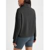 imageODODOS Womens Modal Soft Roll Neck Sweatshirts with Thumb Hole Long Sleeve Oversized Casual Pullover TopBlack
