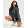 imageODODOS Womens Modal Soft Roll Neck Sweatshirts with Thumb Hole Long Sleeve Oversized Casual Pullover TopCharcoal