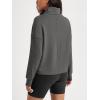 imageODODOS Womens Modal Soft Roll Neck Sweatshirts with Thumb Hole Long Sleeve Oversized Casual Pullover TopCharcoal