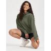 imageODODOS Womens Modal Soft Roll Neck Sweatshirts with Thumb Hole Long Sleeve Oversized Casual Pullover TopDark Sage