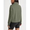 imageODODOS Womens Modal Soft Roll Neck Sweatshirts with Thumb Hole Long Sleeve Oversized Casual Pullover TopDark Sage