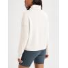 imageODODOS Womens Modal Soft Roll Neck Sweatshirts with Thumb Hole Long Sleeve Oversized Casual Pullover TopIvory