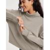 imageODODOS Womens Modal Soft Roll Neck Sweatshirts with Thumb Hole Long Sleeve Oversized Casual Pullover TopKhaki