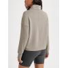 imageODODOS Womens Modal Soft Roll Neck Sweatshirts with Thumb Hole Long Sleeve Oversized Casual Pullover TopKhaki