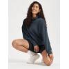 imageODODOS Womens Modal Soft Roll Neck Sweatshirts with Thumb Hole Long Sleeve Oversized Casual Pullover TopNavy