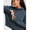 imageODODOS Womens Modal Soft Roll Neck Sweatshirts with Thumb Hole Long Sleeve Oversized Casual Pullover TopNavy