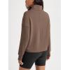 imageODODOS Womens Modal Soft Roll Neck Sweatshirts with Thumb Hole Long Sleeve Oversized Casual Pullover TopNutria