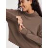 imageODODOS Womens Modal Soft Roll Neck Sweatshirts with Thumb Hole Long Sleeve Oversized Casual Pullover TopNutria