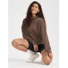 imageODODOS Womens Modal Soft Roll Neck Sweatshirts with Thumb Hole Long Sleeve Oversized Casual Pullover TopNutria