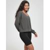 imageODODOS Womens Modal SoftBreezy Wide Scoop Neck Pullover Oversized Long Sleeve SweatshirtsCharcoal