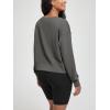 imageODODOS Womens Modal SoftBreezy Wide Scoop Neck Pullover Oversized Long Sleeve SweatshirtsCharcoal