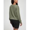 imageODODOS Womens Modal SoftBreezy Wide Scoop Neck Pullover Oversized Long Sleeve SweatshirtsDark Sage
