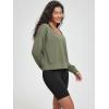 imageODODOS Womens Modal SoftBreezy Wide Scoop Neck Pullover Oversized Long Sleeve SweatshirtsDark Sage