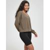 imageODODOS Womens Modal SoftBreezy Wide Scoop Neck Pullover Oversized Long Sleeve SweatshirtsEspresso