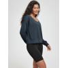 imageODODOS Womens Modal SoftBreezy Wide Scoop Neck Pullover Oversized Long Sleeve SweatshirtsNavy